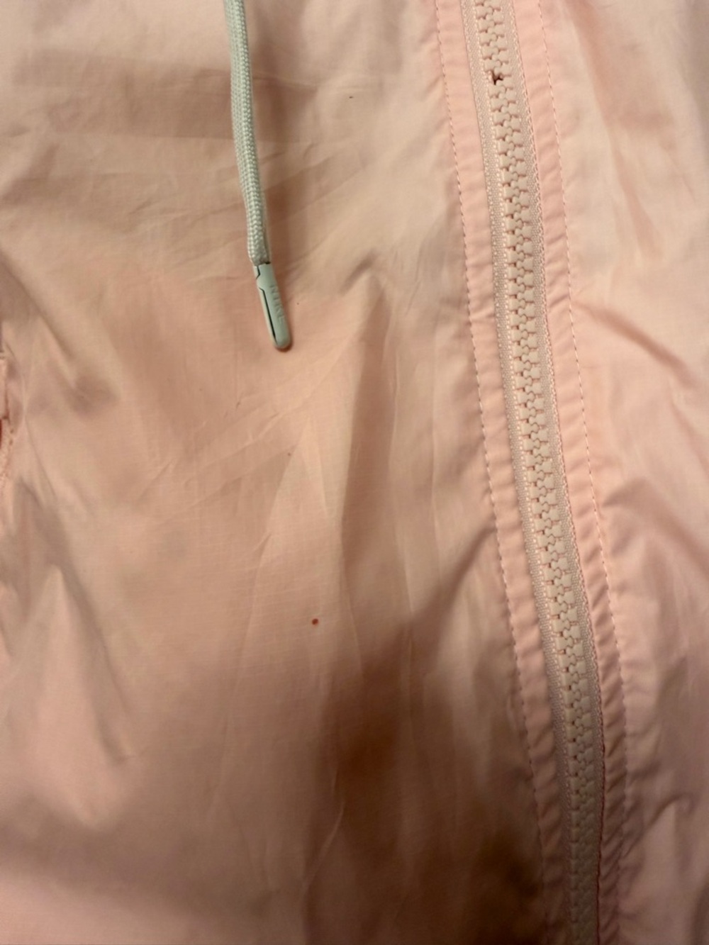 Nike Pink White Windbreaker Jacket Hooded Full Zip Lightweight Size Small - Picture 4 of 8